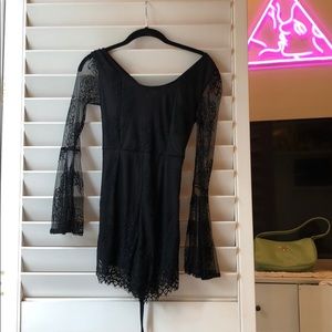 Black Lace Romper